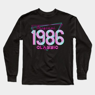 Born In 1986 Throwback Birthday Long Sleeve T-Shirt